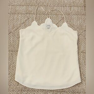 J. Crew Spaghetti Strap Scalloped Edge Sleeveless Tank Top Women’s Size 4